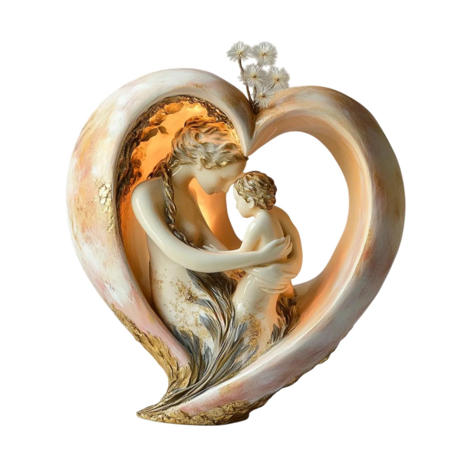 KESOTO Figurine de Mère et Enfant pour Décoration de Table, Style B
