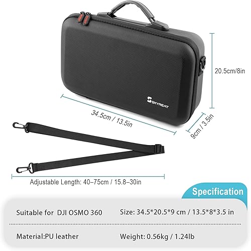 Miniatura 5 de Skyreat Osmo 360 - Funda de piel sintética para DJI OSMO 360, accesorios para cámara de acción DJI OSMO 360