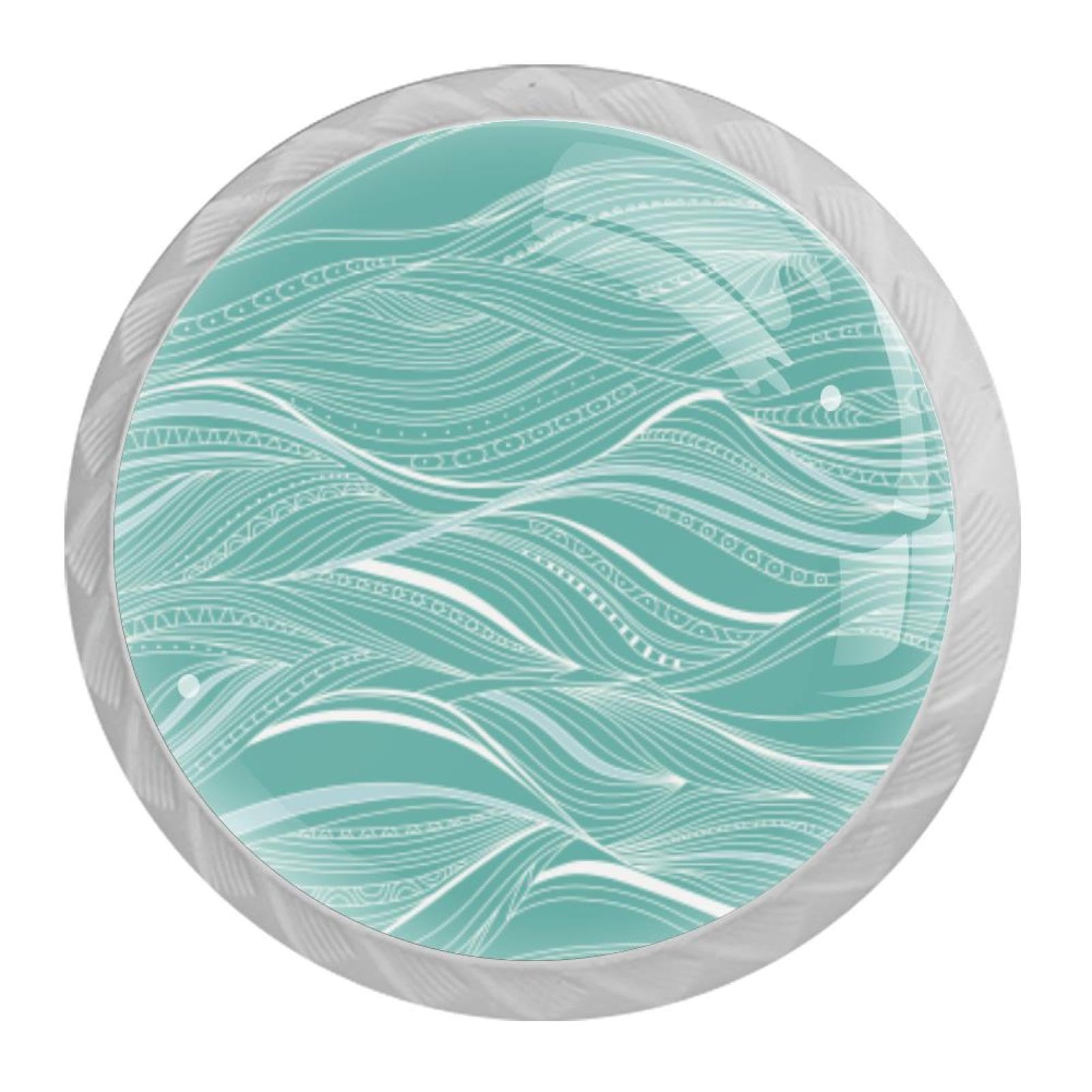 Tqmspg Multi05 4 Pieces Drawer Pulls Wave Pattern Door Knobs Dresser Handles For Kitchen Wardrobe Cupboard Hardware Furniture
