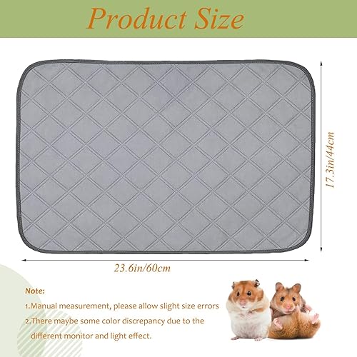 Miniatura 2 de Petlex Paquete de 4 forros para jaula de cobayas de 24 x 17 pulgadas, almohadillas lavables para orina de conejillo de indias, reutilizables,