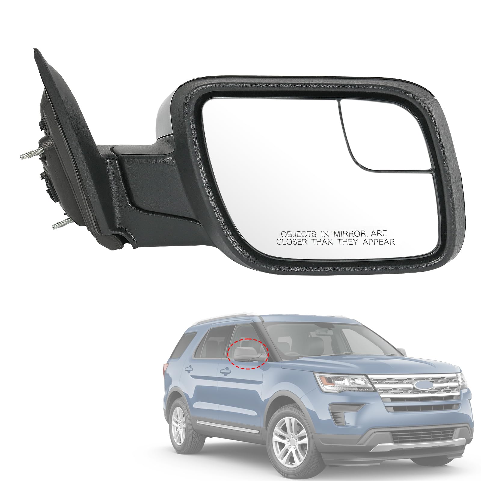 Door Mirror Right Passenger Side Replacement For Explorer 2012-2019