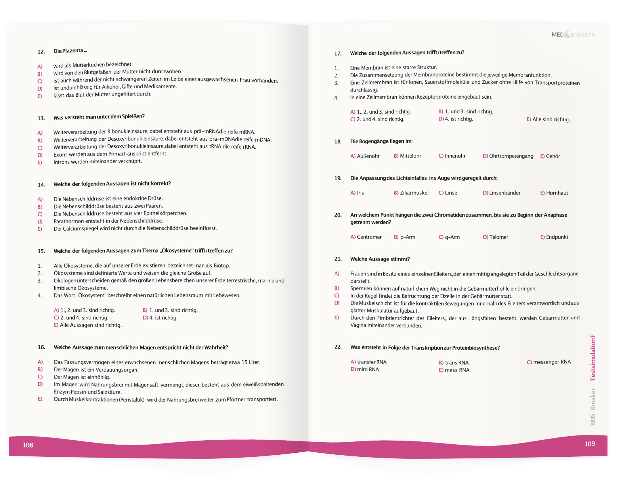 MedAT 1.300+ BMS-Fragen: Biologie, Chemie, Physik, Mathematik, Medizin-Aufnahmetest |: BMS-Breaker | MedAT 2025 / 2026, Basiskenntnistest Medizinische ... (MEDBREAKER | MedAT-Bücher-Vorbereitung)