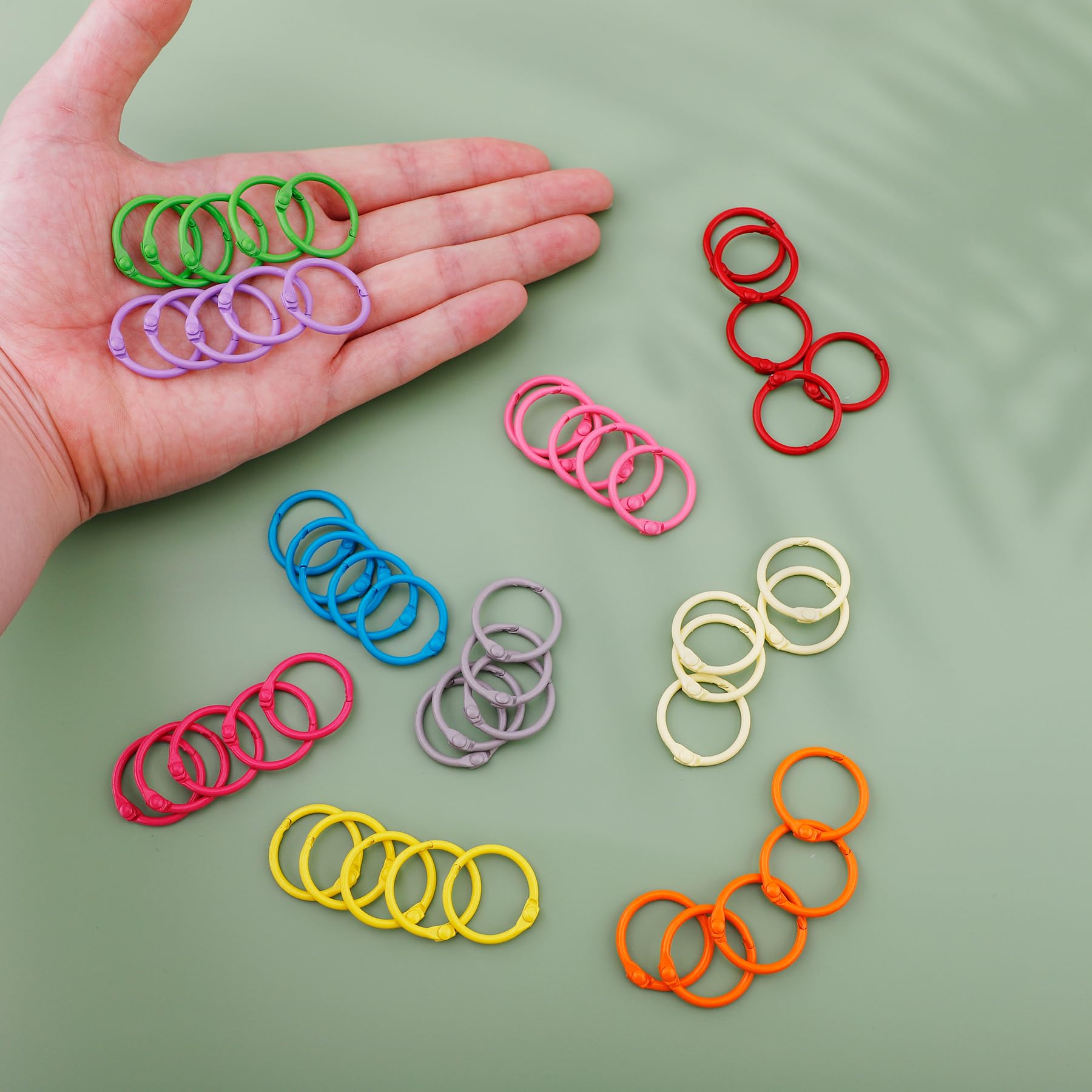 30 Anillos De Hojas Sueltas Multicolor De 0.591 In/0.59 Pulgadas, Anillos Para Libros De Oficina, Anillos De Plástico De Color Caramelo, Anillos Para Libros, Para Escuela, Hogar, Oficina, álbum De Recortes