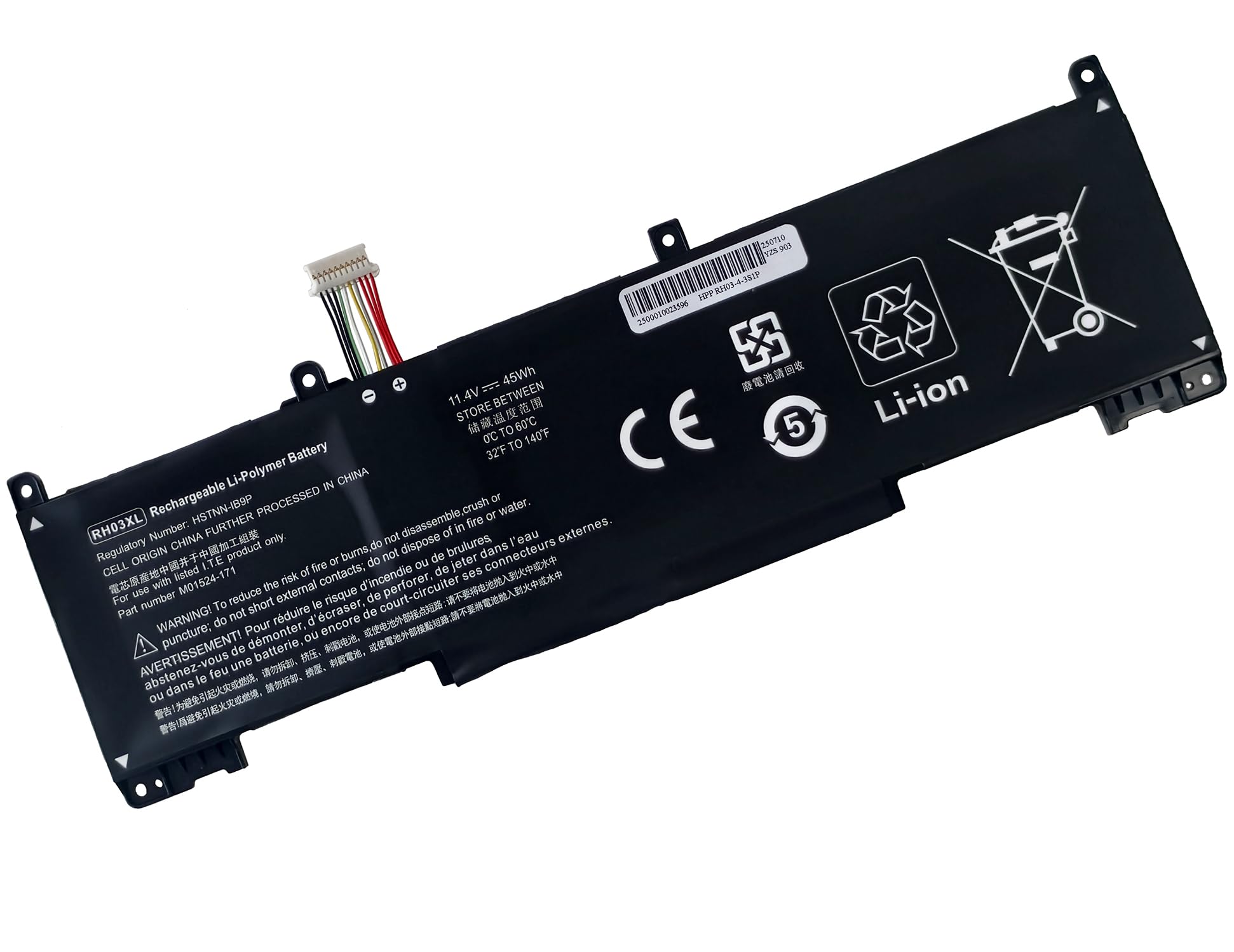 11.4V 45Wh RH03XL M02027-005 Batteria per HP ProBook 430 440 450 455 G8 630 640 650 G8 ZHAN 66 Pro A 14 G4 G5 Serie HSTNN-OB1T TPN-DB0B M02027-005 M01524-AC1 M01524-2B1