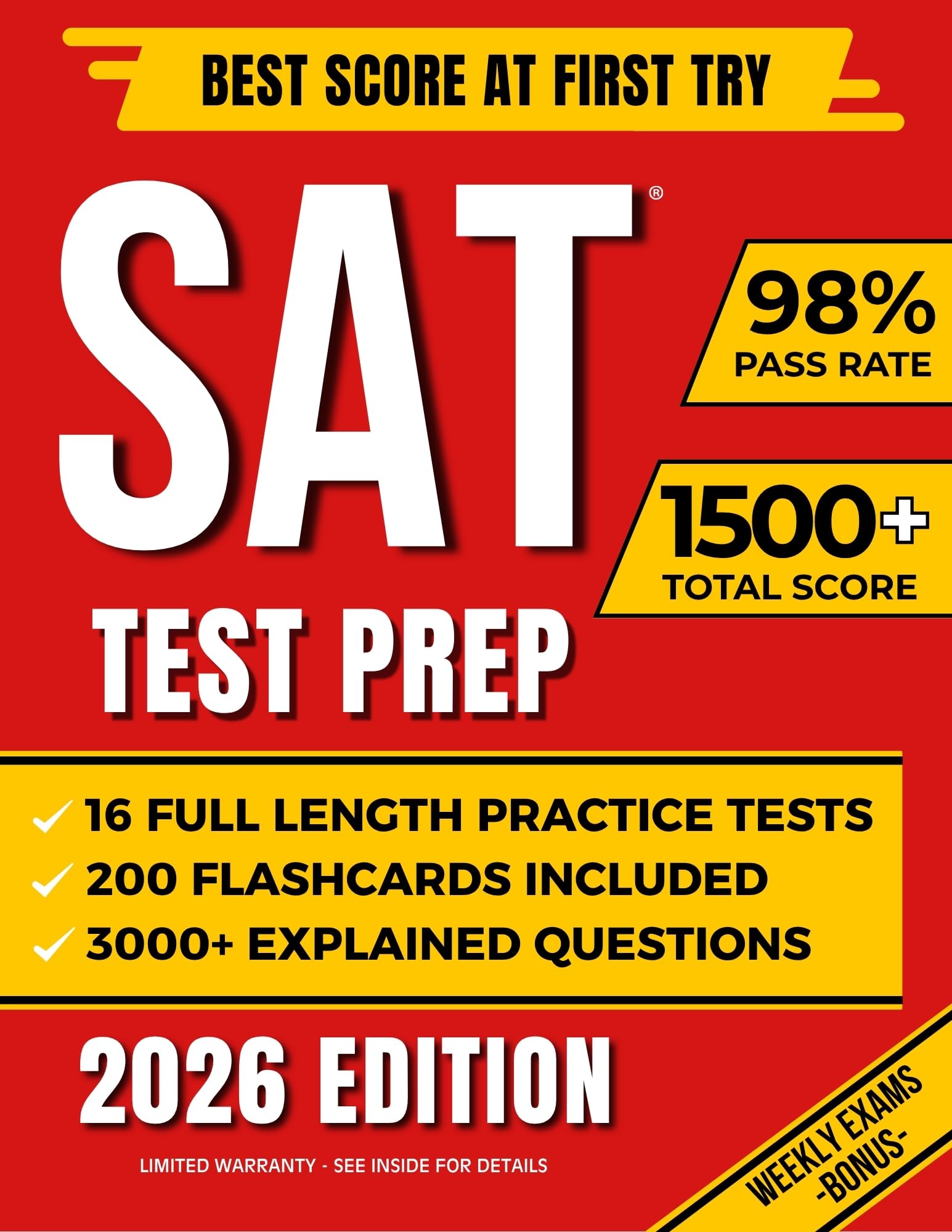 Digital SAT Test Prep: The Most Complete Study Guide to Ace the SAT Exam and Achieve Your Best Score by Mastering Adaptive Questions | Includes 5 Full-Length Practice Tests and EXTRA Weekly Exams