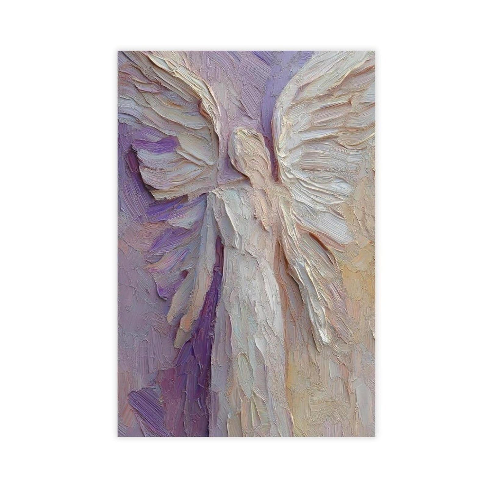 Gqvcjsw Abstract Angel Wings- Ethereal Guardian Angel Art Canvas Poster Bedroom Decor Landscape Office Room Decor Gift 16X24inch(40X60cm)