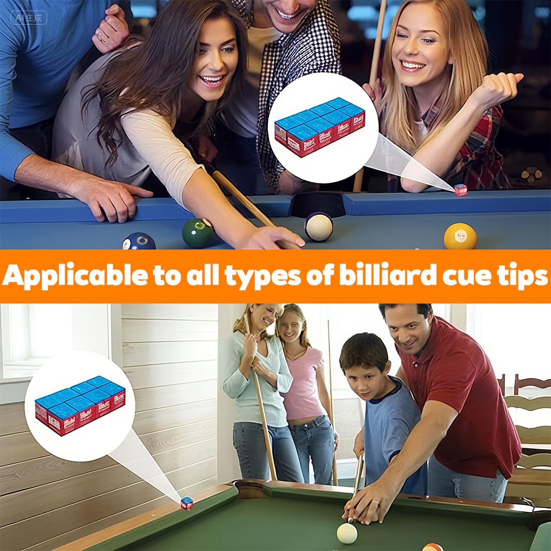 6 pezzi Gessetti Biliardo,Gesso da Biliardo,Standard Gessetto Biliardo,Gessetti per Stecche da Biliardo,Gessi Biliardo,Gessetto da Biliardo,Pool Cue Cubes, per Appassionati e Professionisti