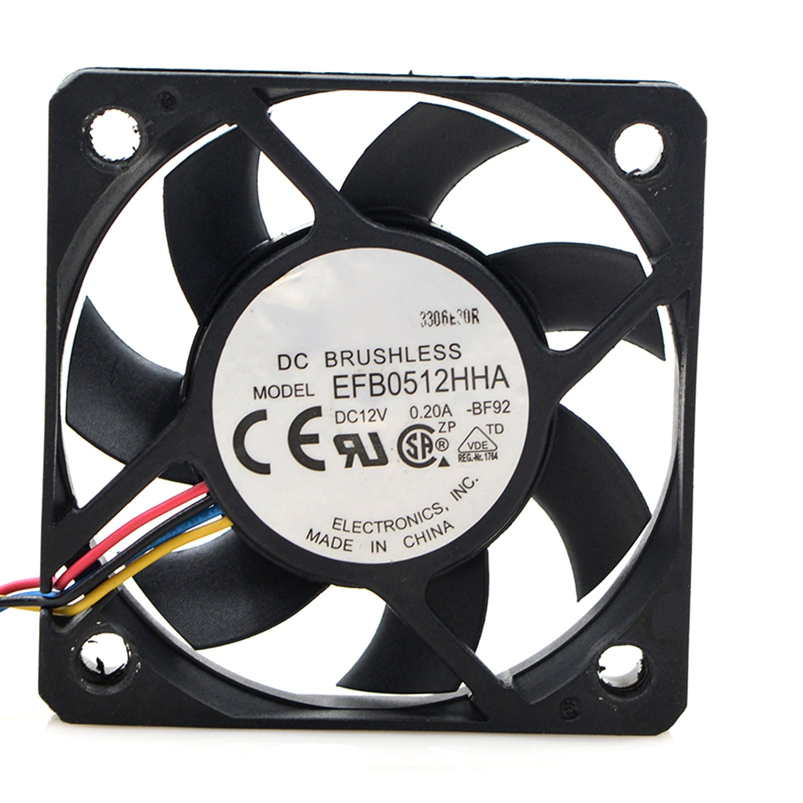 50mm DC12V 0.20A 1.8W 5010 CPU Cooling Fan Speed 6500RPM EFB0512HHA 5CM Inverter Server Cooling Fan 50 * 50 * 10mm (4pin)