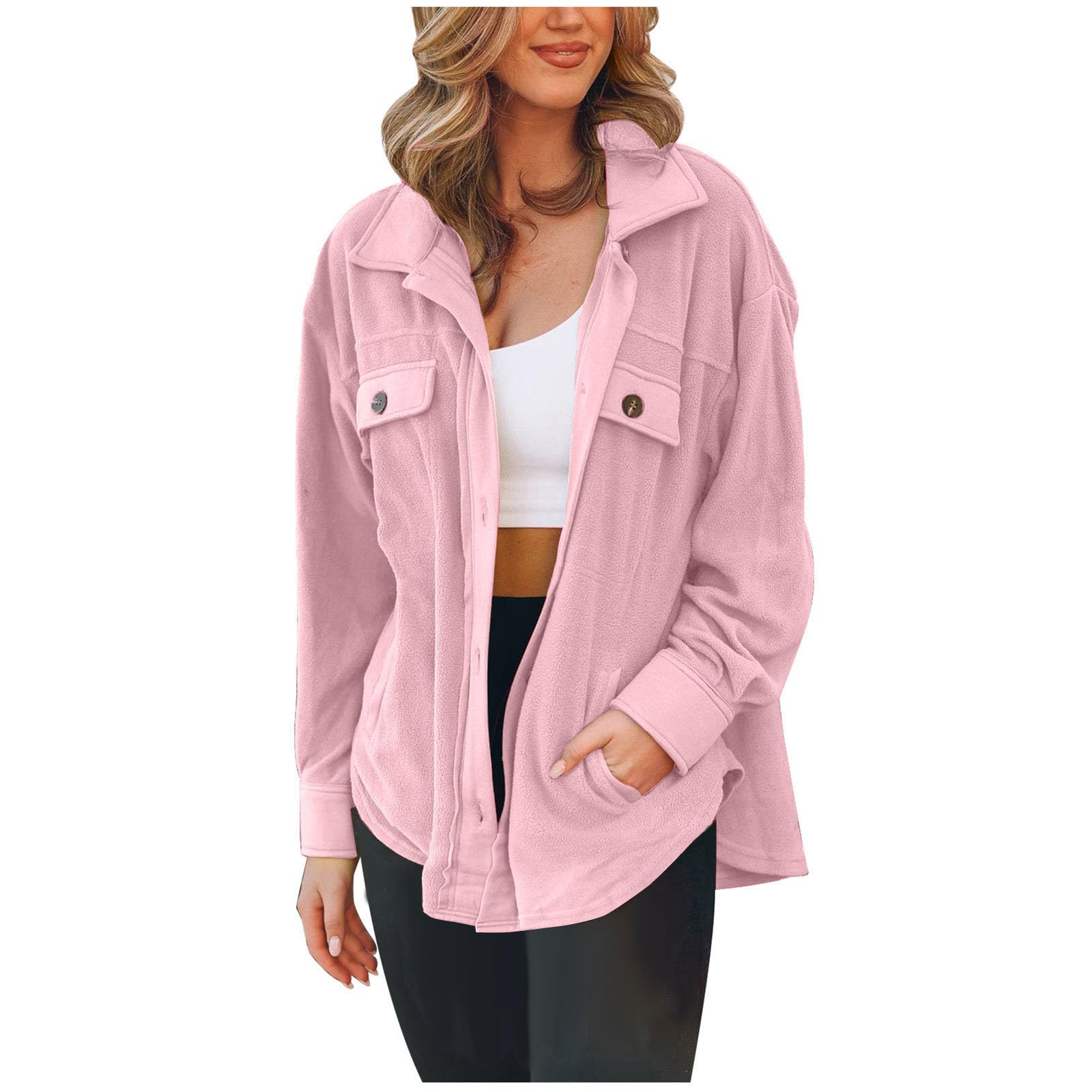 Womens Trench Coat Single Breasted Trench Coats Notch Collar Jacket Loose Fit Pea Coat Winter Jacket with Cheat