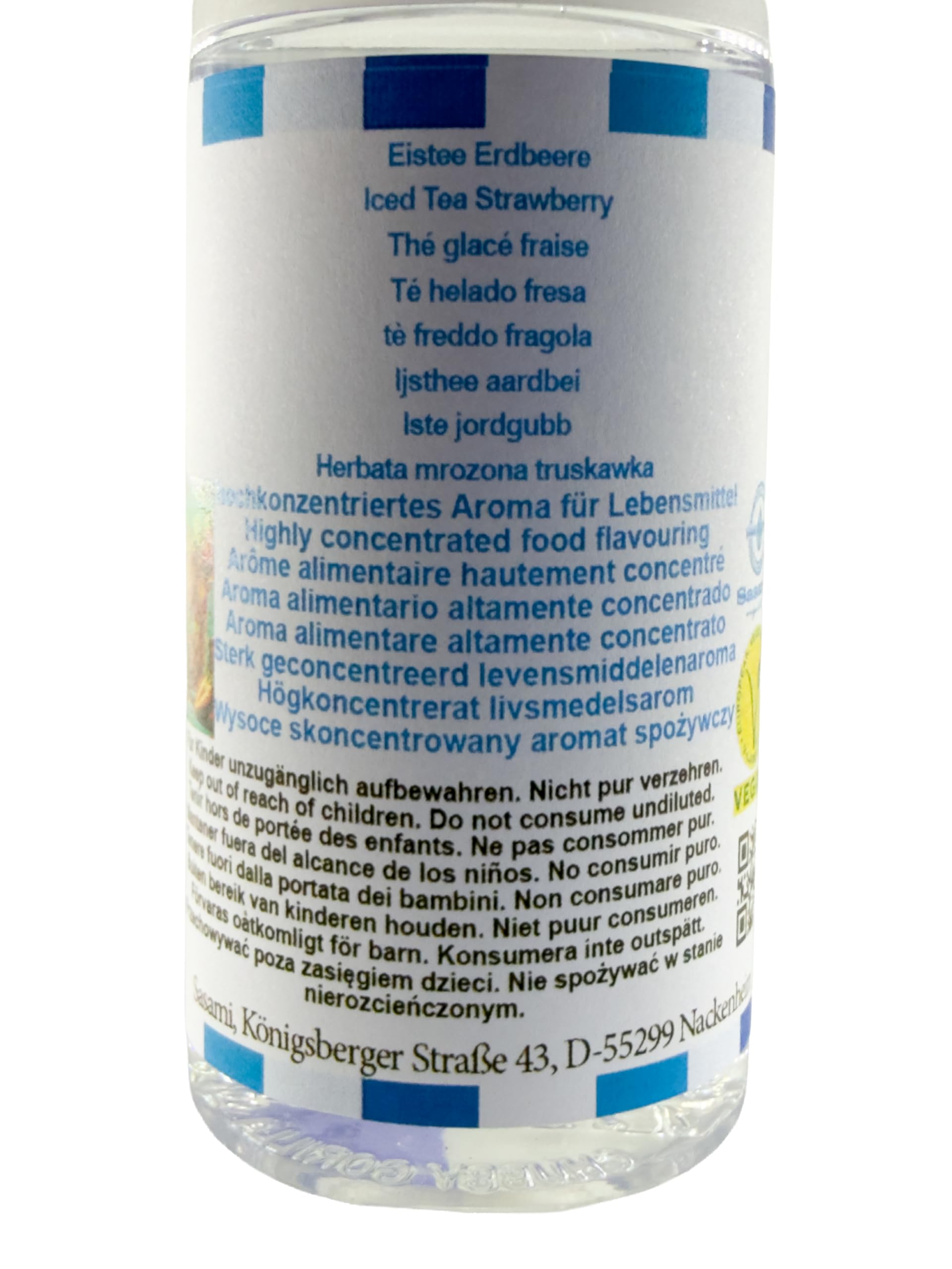 Herbata mrożona truskawka aromat koncentrat – Wegański – Sasami – 100ml