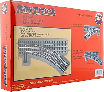 Amazon.com: Lionel O31 Right Hand FasTrack with Manual Switch and