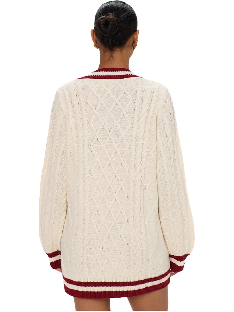 White Show Me Your Mumu Tailgate Sweater Dress