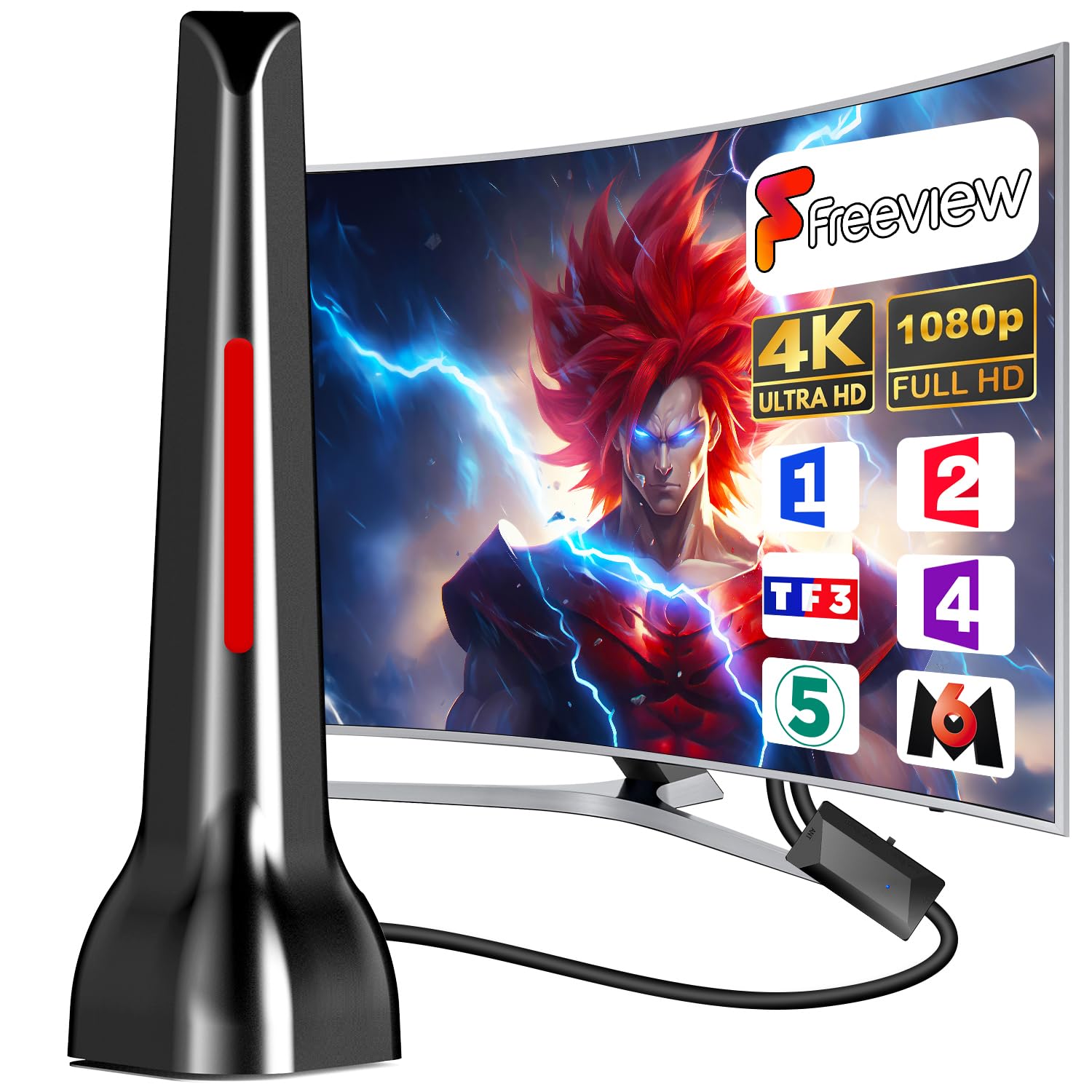 Antenne TV Puissante TNT HD Pour Intérieur Et Extérieur – Antenne HDTV