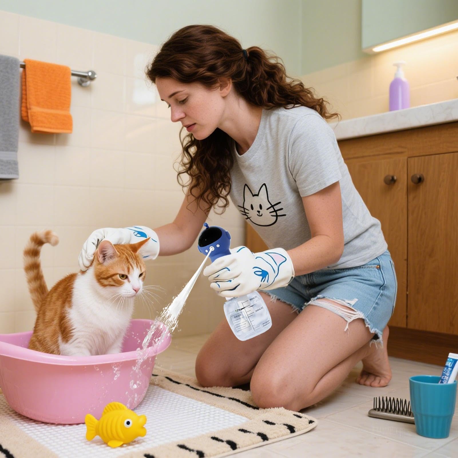 Hundeseifen Sprüher - 20x10 cm Shampoo Aufschäumer, Waschflasche Für Draußen Haus Salon, Katze Waschbecken, Bad Fellpflege, Dusche Kompakt Verstellbare & Düse Tragbares Reinigungsgerät