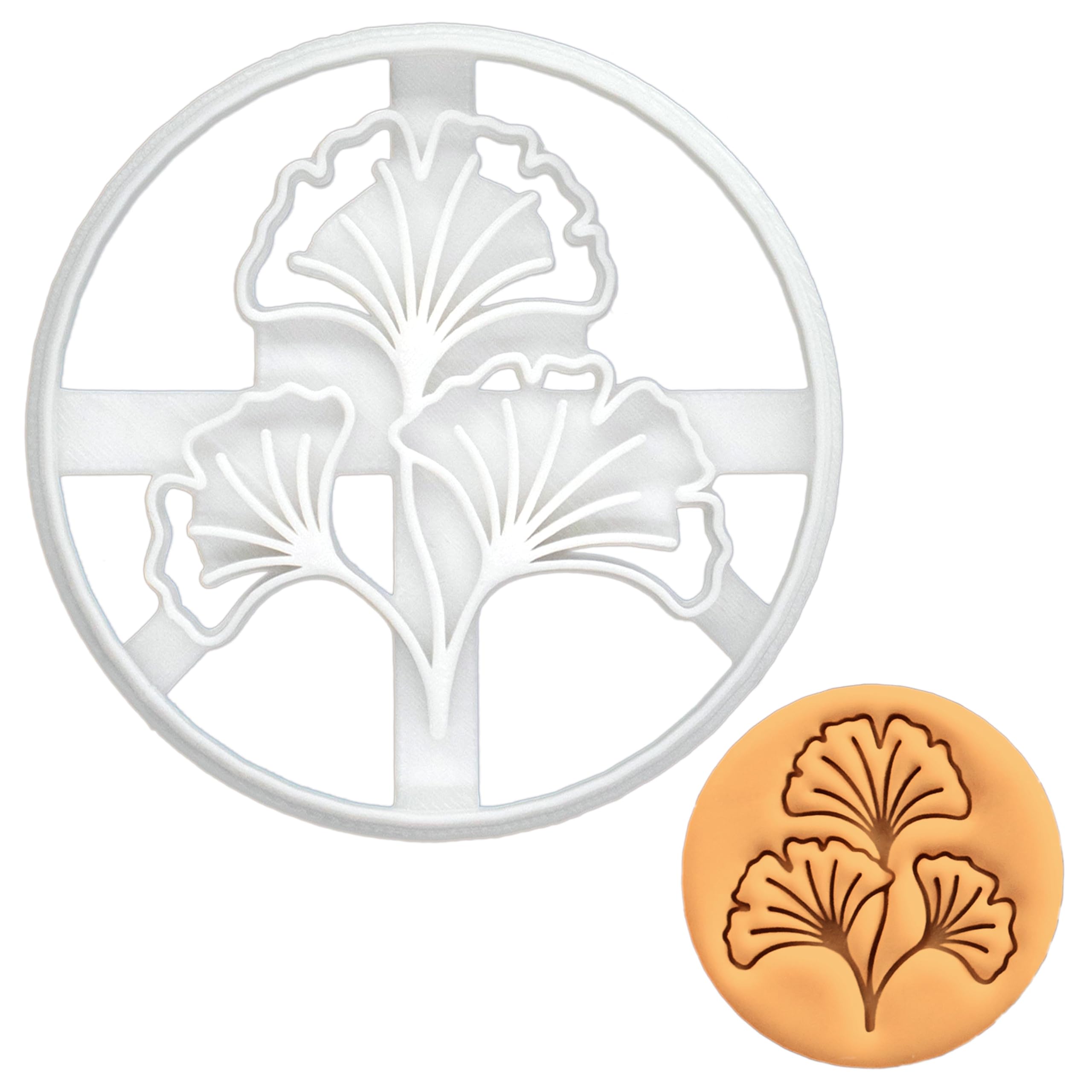 Ginkgo Ausstecher - 5cm / 8cm / 10cm / 12cm Größe, 25mm Tief, Aus PLA-Kunststoff (lebensmittelecht), Für Kekse & Fondant
