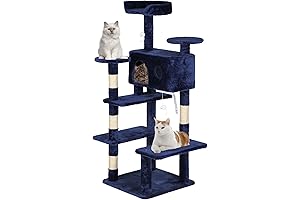BestPet 54in Cat Tree Tower: The Ultimate Vertical Paradise for Your Feline Friend