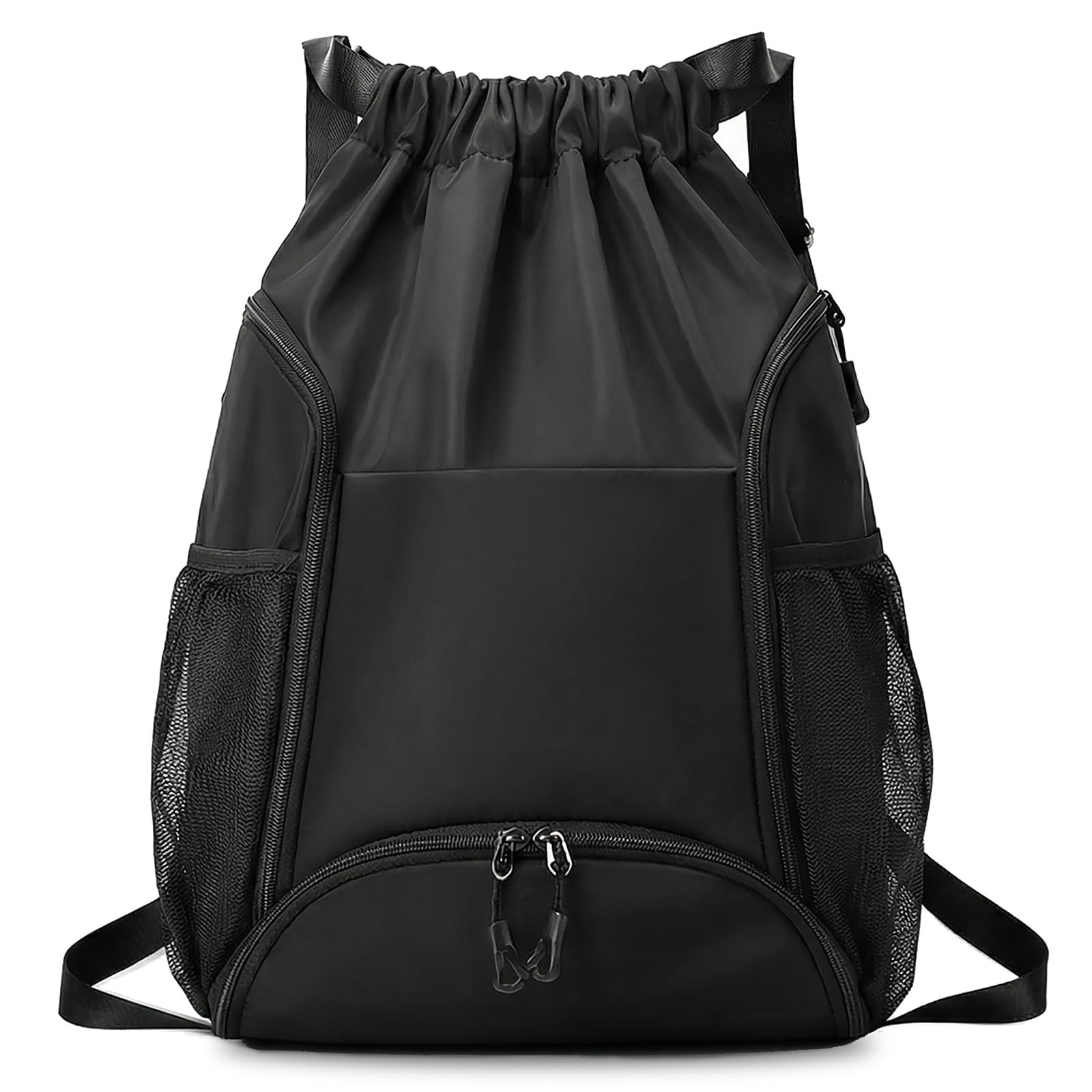 TW1TGOFT Drawstring Bags with Shoe Compartment, Waterproof Swim Bag for Kids Adults Sports Gym, Large Boys Girls Swimming Backpack Basketball Football Boot Bags