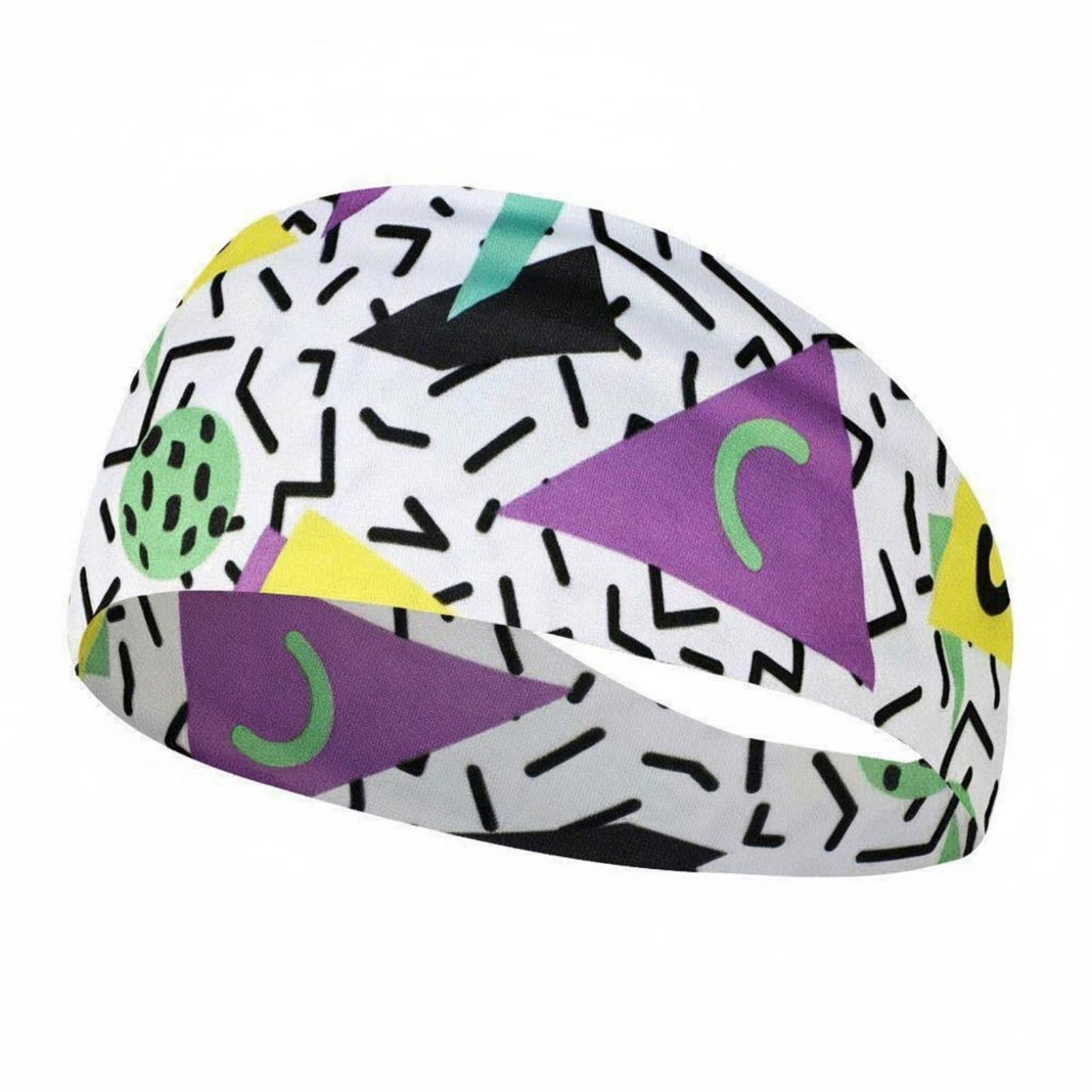 HEAVENGLOW Swimming Ear Cover Band Multi-Functional Printed Athletic Headwrap Colorful Running Headband Stylish Prints Wide Fitness, Fa10-10-image-36