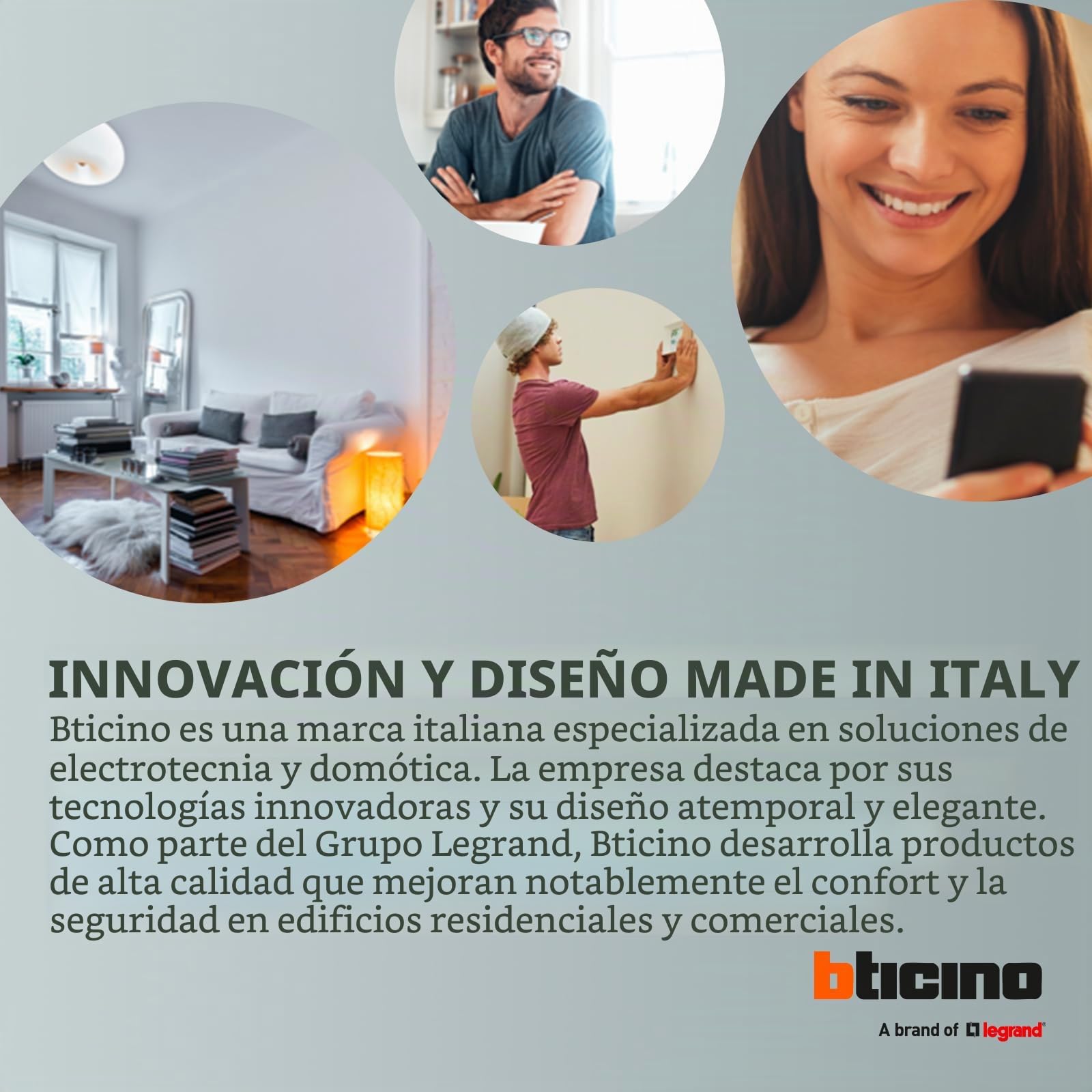 Bticino linea 3000 - Monitor manos libres c300x13e 2hilos claro l3000