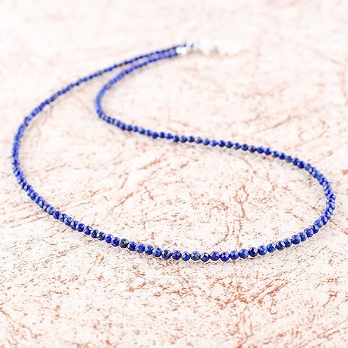 Miniatura 212 de Natural Moonstone Gemstones Choker Necklace, Faceted Rounds Beads, Silver Plated Jewelry, Healing Crystals, Birthday, Handamde, Minimalist, Women