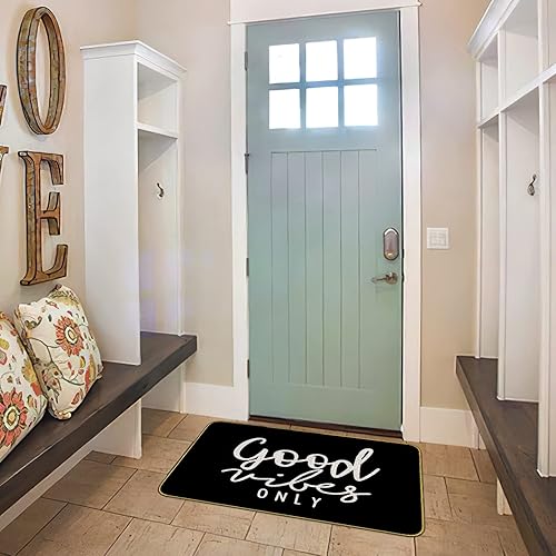 Miniatura 2 de Mingnei Tapete divertido para puerta de entrada del hogar, con citas inspiradoras, para casa delantera, interior, exterior, exterior, entrada, 30 x