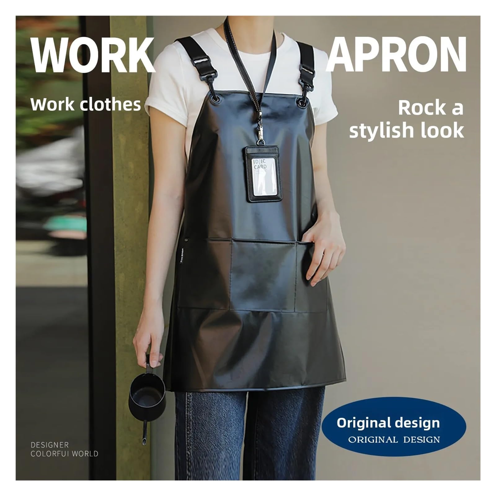 delantal cocina Delantal impermeable a prueba de aceite cocina hogar cuero suave restaurante café ropa trabajo hombres mujeres