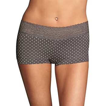 Maidenform Womens Cotton Dream Boyshort with Lace(40859