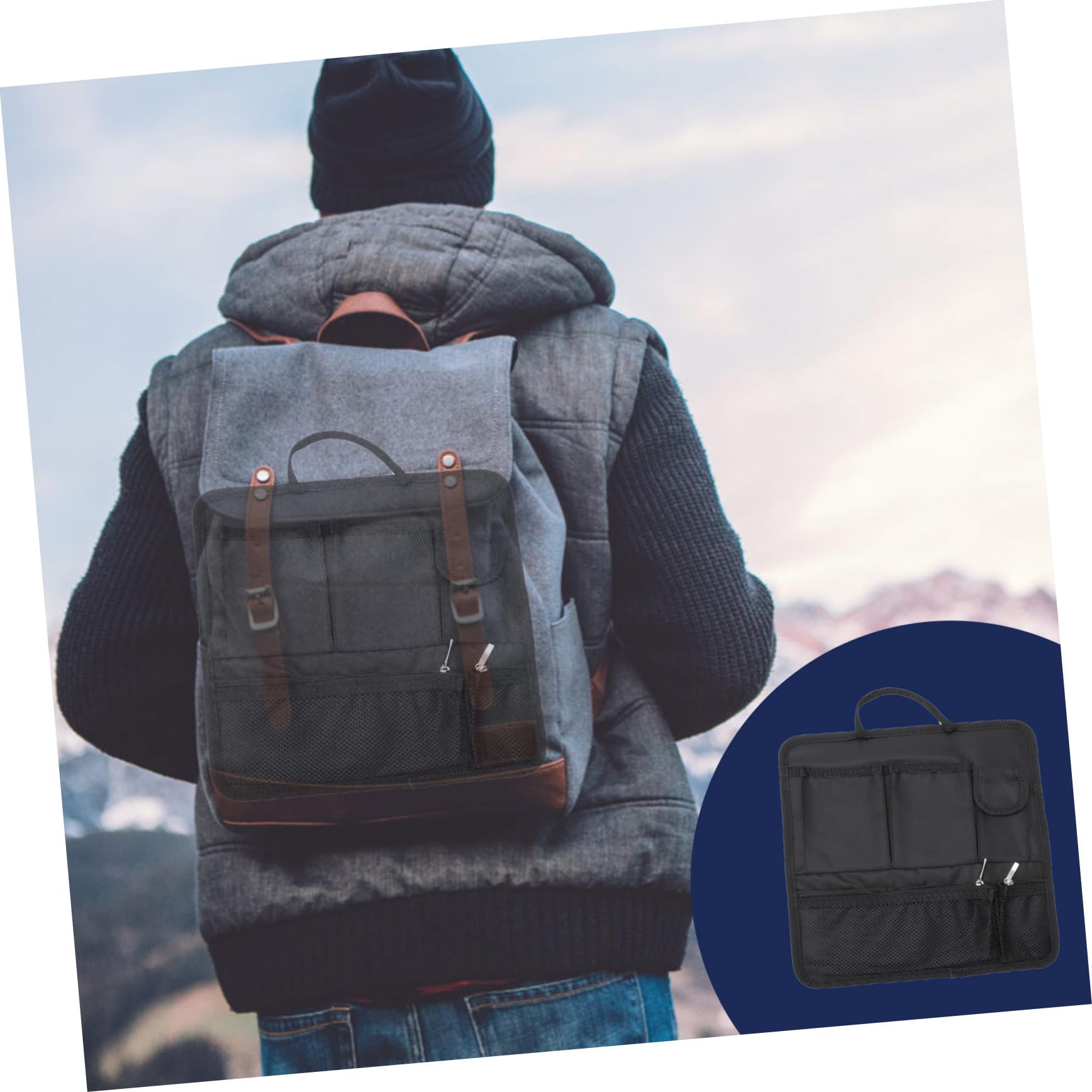 SHERCHPRY 2 Piezas Organizador de Bolsa en Bolsa School Bag Pack Escolar Bolsa portátil Bolsa de Almacenamiento contenedor de Almacenamiento Bolso Estilo Coreano Nailon Engrosado