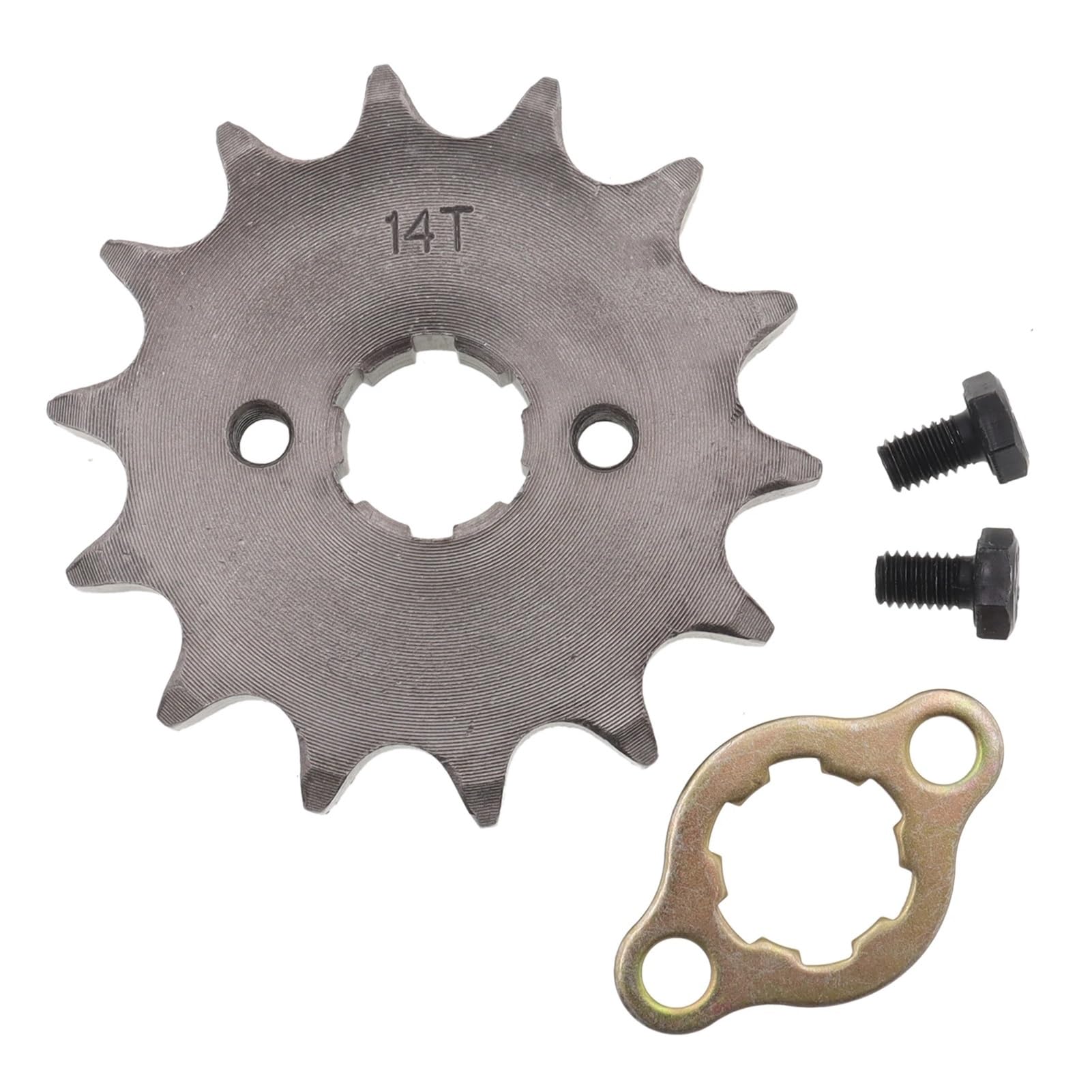 AGSBDCYU Front Engine 530# 20mm 10T 11T 12T 13T 14T 15T Chain Sprocket with Retainer Plate Locker for Motorcycle Dirt Bike ATV(530-11T)(530-14t)