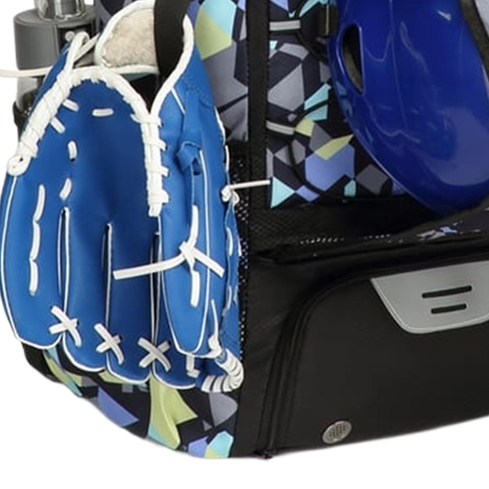 Baseballschläger Rucksack - Leicht mit Schuhfach, fasst 2 Schläger Helm Handschuhe, Zaunhaken verstellbare Schultergurte, großes Hauptfach für Softballausrüstung | für Jugendliche Erwachsene Reise