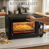 Kitchen Elite 26 Quart Digital Air Fryer Oven with 10 Smart Programs, Gray, With Extra-Large Countertop Capacity for Family Meals, Snacks, Sides, Reheating, Crisping, and Everyday Food Prep — image 6