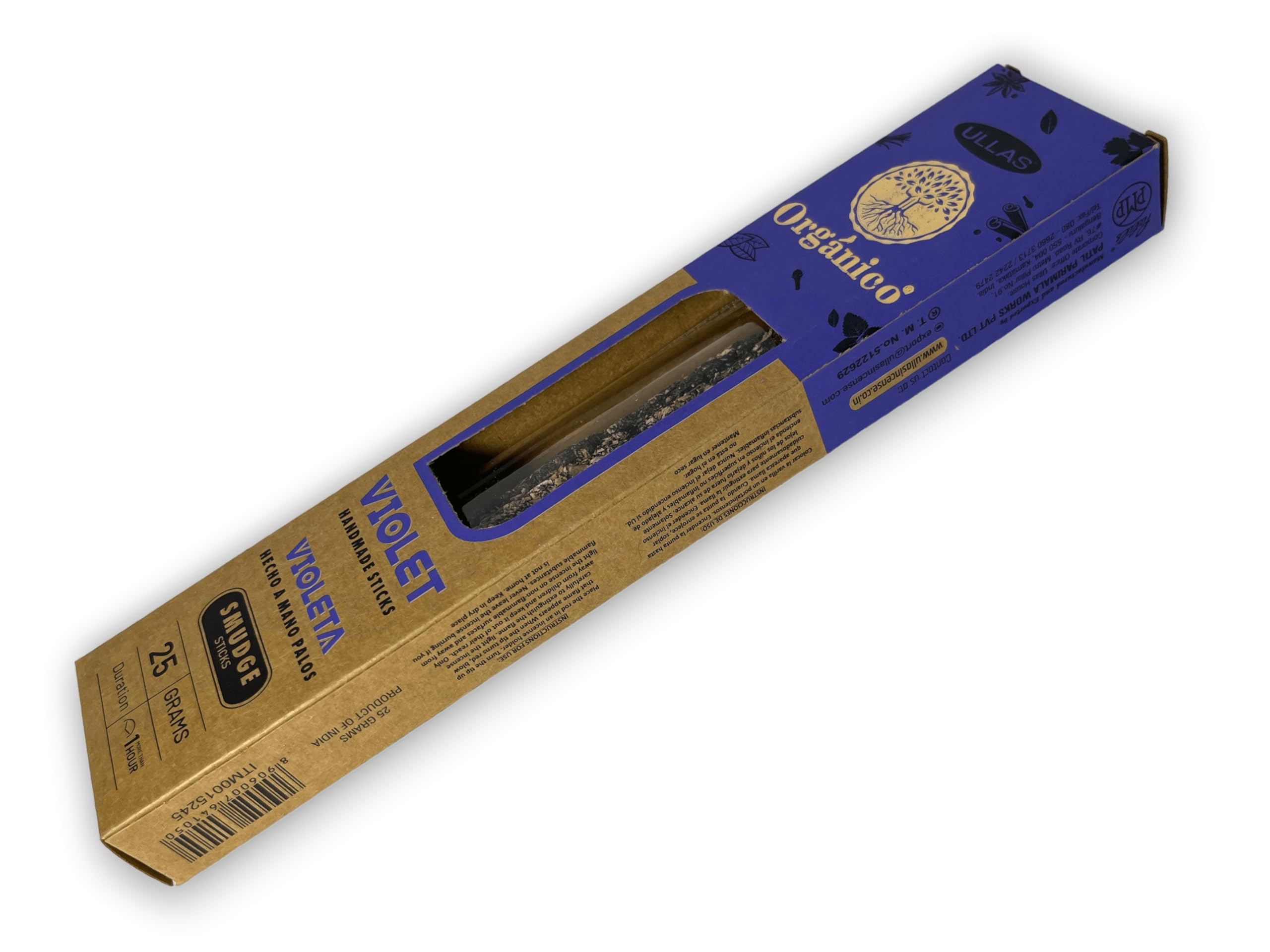 ULLAS Nag Champa Bio-Räucherstäbchen – Handgefertigt In Indien, 25 G, 100% Natürlich