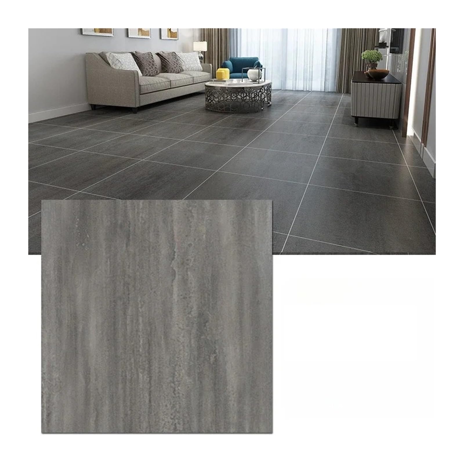 Piastrelle Adesive Pavimento Adesivi for pavimenti autoadesivi imitazione marmo(Color 04,30PCS)