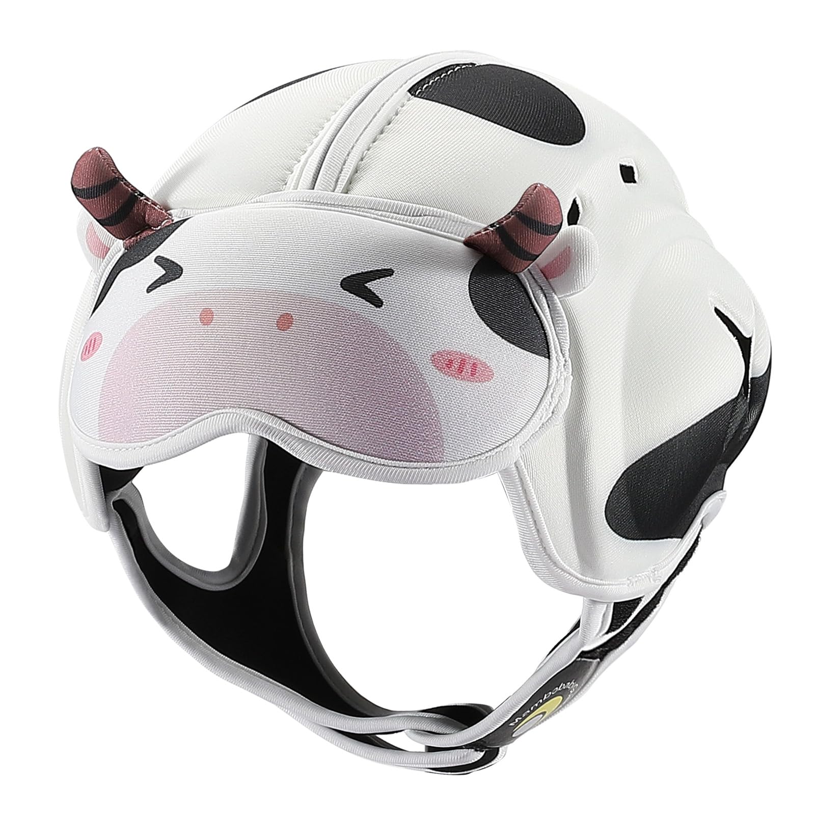 Baby Head Protector Baby Helmet for Crawling and Walking - No Bumps and Soft Safety Peak - Ultra Light and Adjustable Baby Head Protector Suitable for Babies 6-24 Months-Milky Cow
