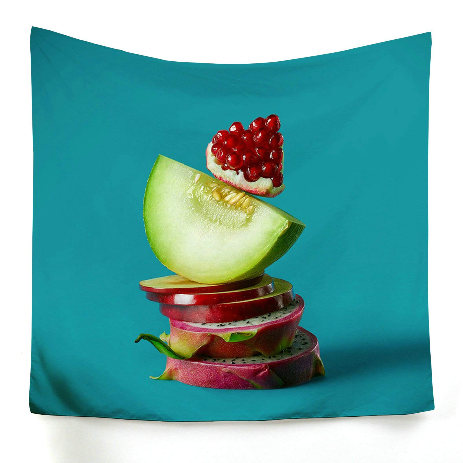 Tapiz de pared de fruta verde de 150x150 cm para cubrir espacios vacíos en casa 1