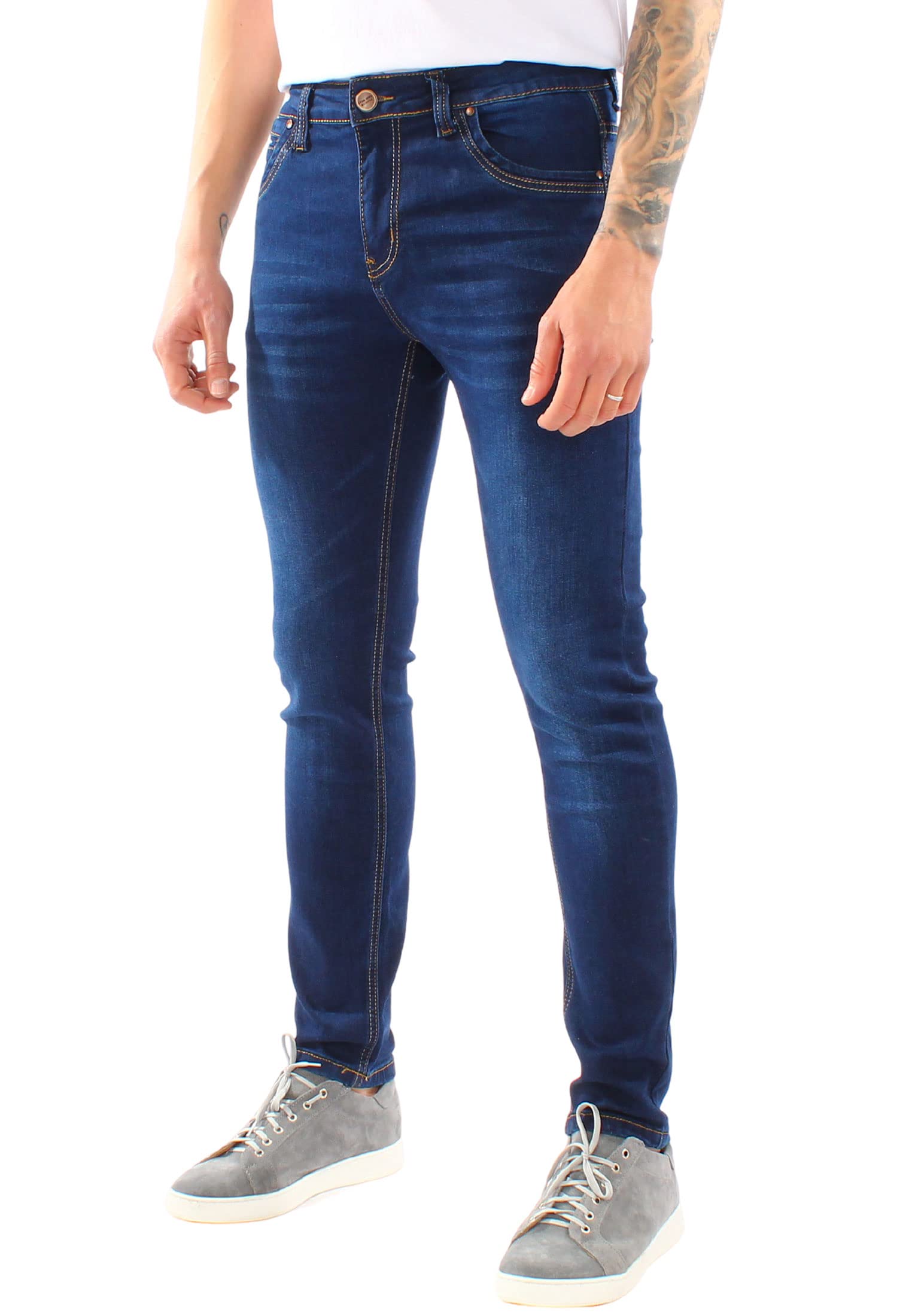 Jeans Uomo Elasticizzato Regular Fit Cinque Tasche