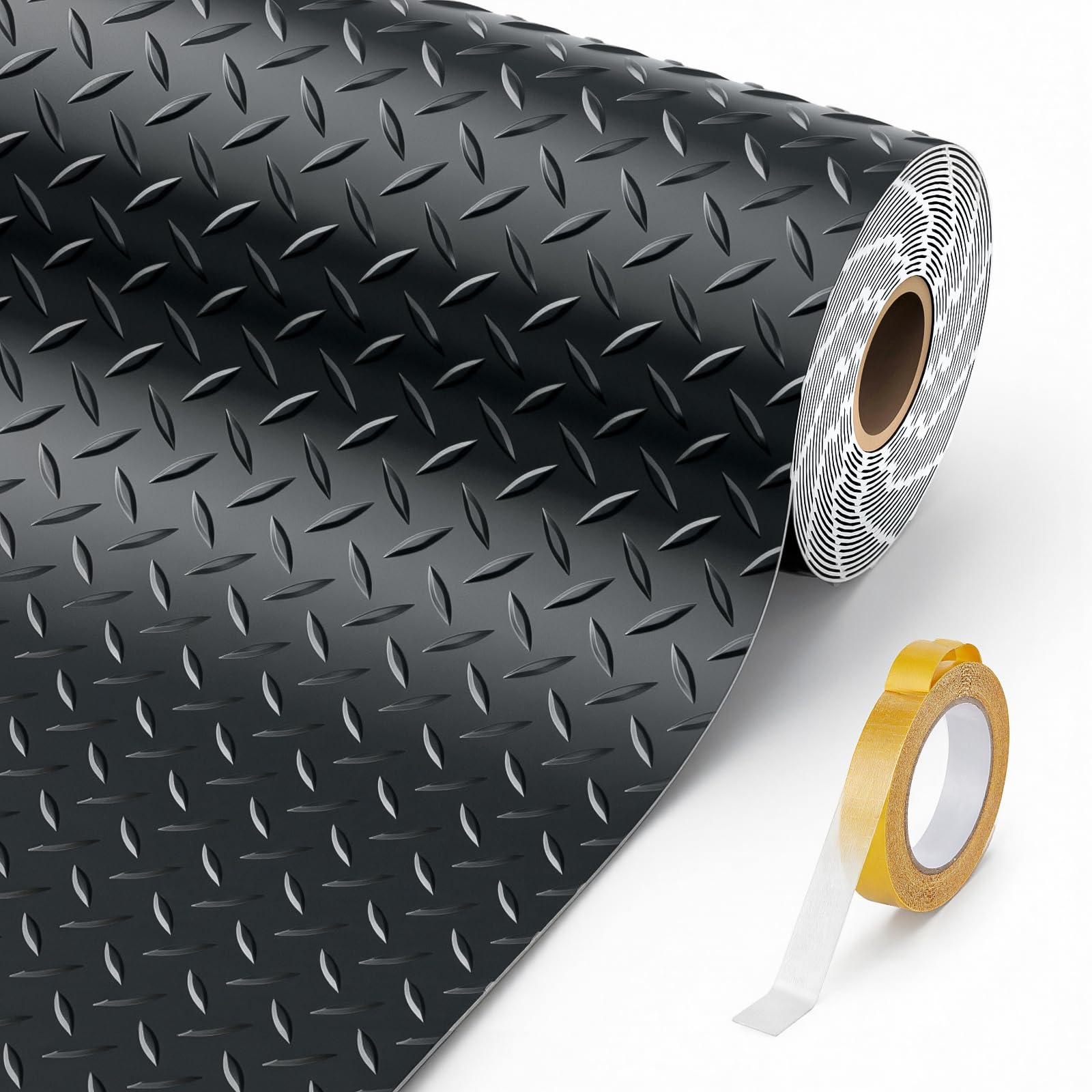 Photo 1 of AHUAWA 8x21 FT Garage Floor Mat, 2.8mm Thickened Garage Flooring Heavy Duty Rubber Garage Floor Mats for Under Car, Diamond Plate Garage Mat for Garage, Workshop, Enclosed Trailer