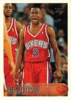 その他 NBA topps 96 97  #171 allen iverson+1sc Allen Iverson Signed 1996-97 Topps #171 Rookie Card RC