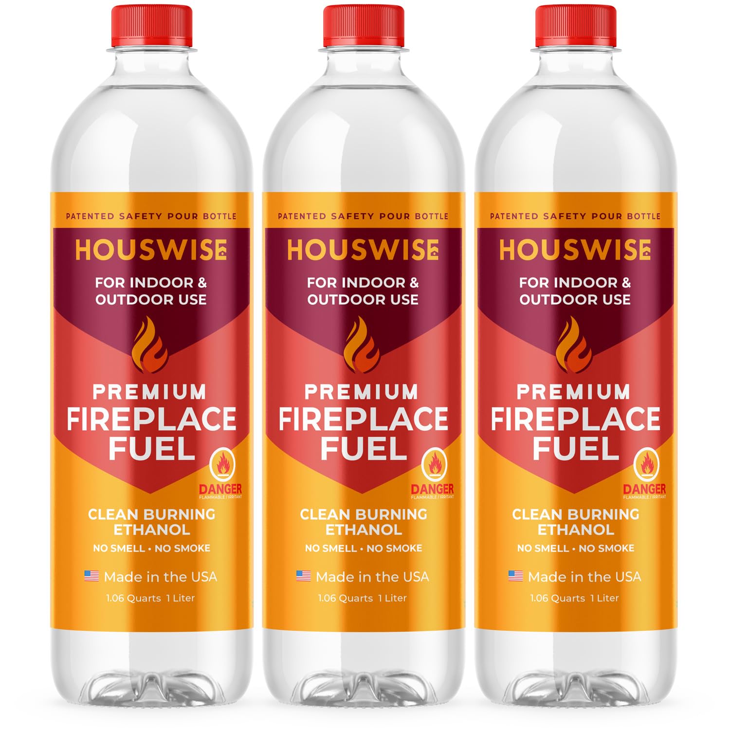 Buy Bio Ethanol Fireplace Fuel 3 x 1 Liter, Fuel for Fire, Bioethanol