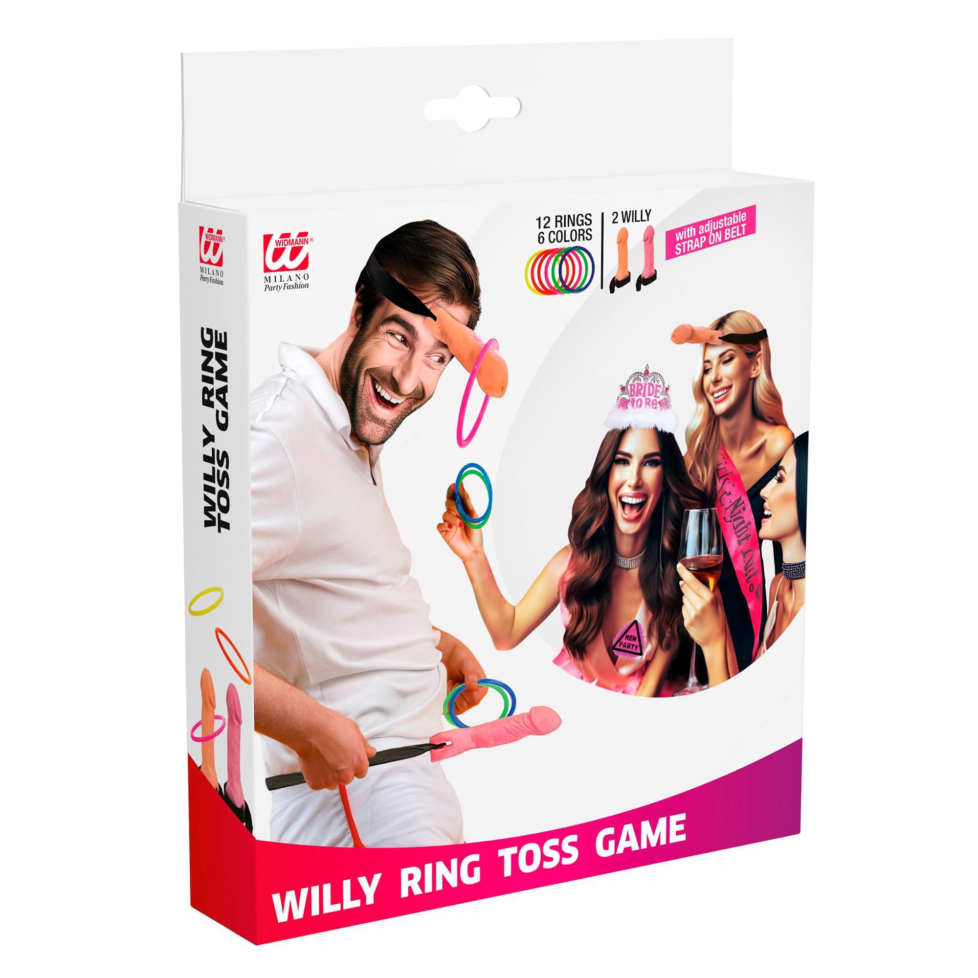 W WIDMANN MILANO Party Fashion - Gioco del Lancio degli Anelli di Willy, Divertente Gioco per Feste per Adulti, Regalo di Compleanno