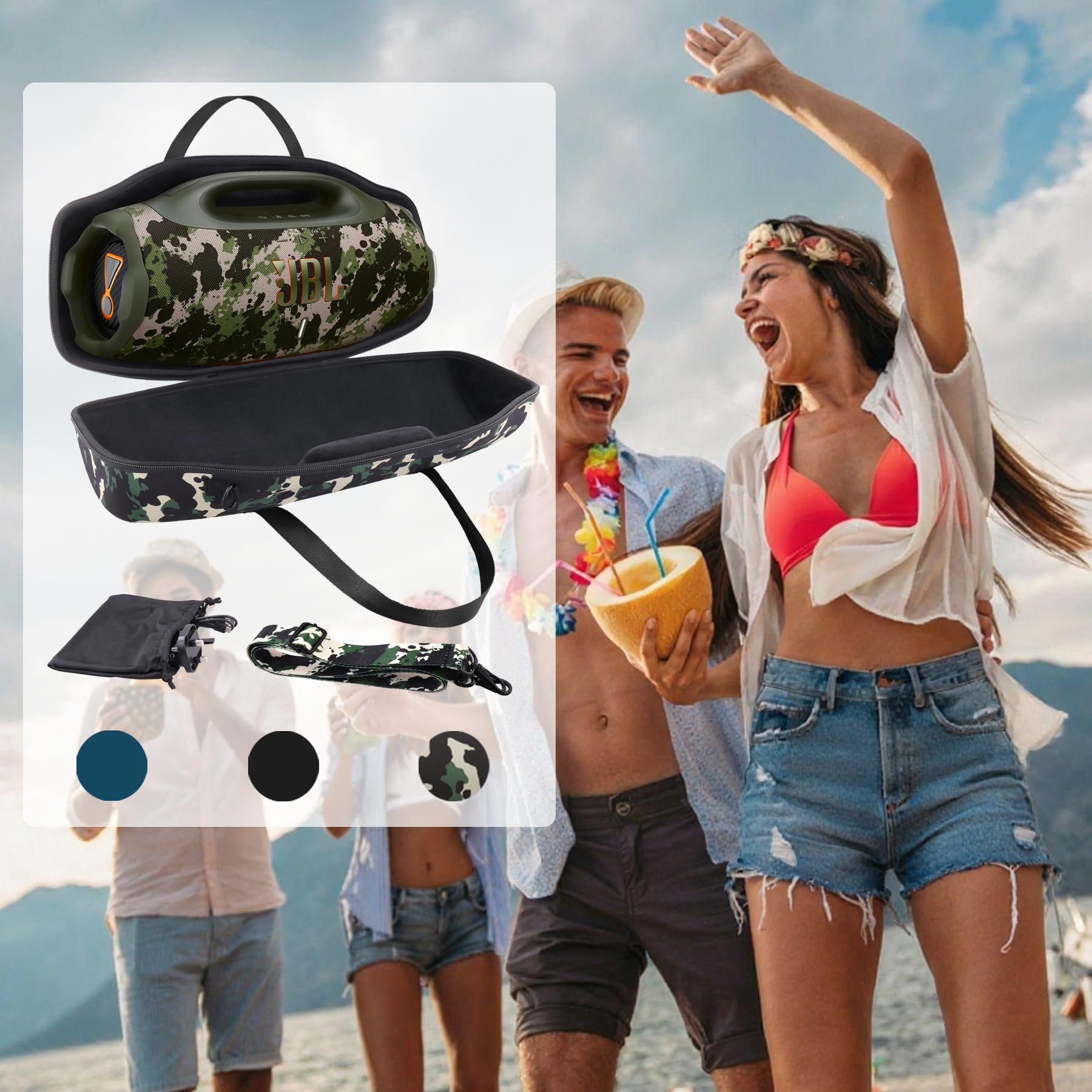 co2CREA cassa custodia borsa per JBL Boombox 4 altoparlante Bluetooth portatile, solo caso