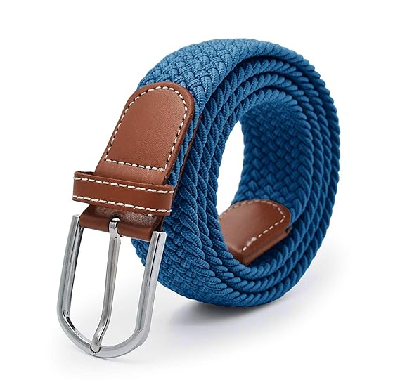 ZORO Stretchable Braided Woven Fabric Belt for Men and Women, Fits on upto 40 inch waist size