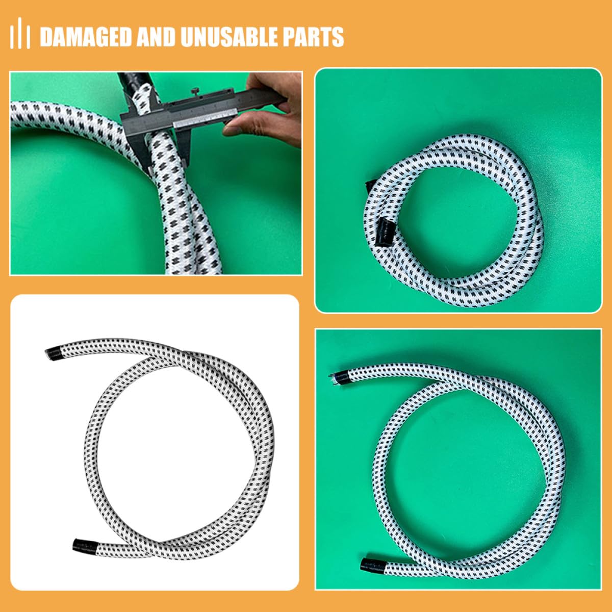 ULTECHNOVO Flessibile per Ferro da Stiro, Parte di Ricambio Antipiega e Resistente al Calore, lungo 2 Metri, Adatto per Stiratura di Indumenti in Ambito Domestico