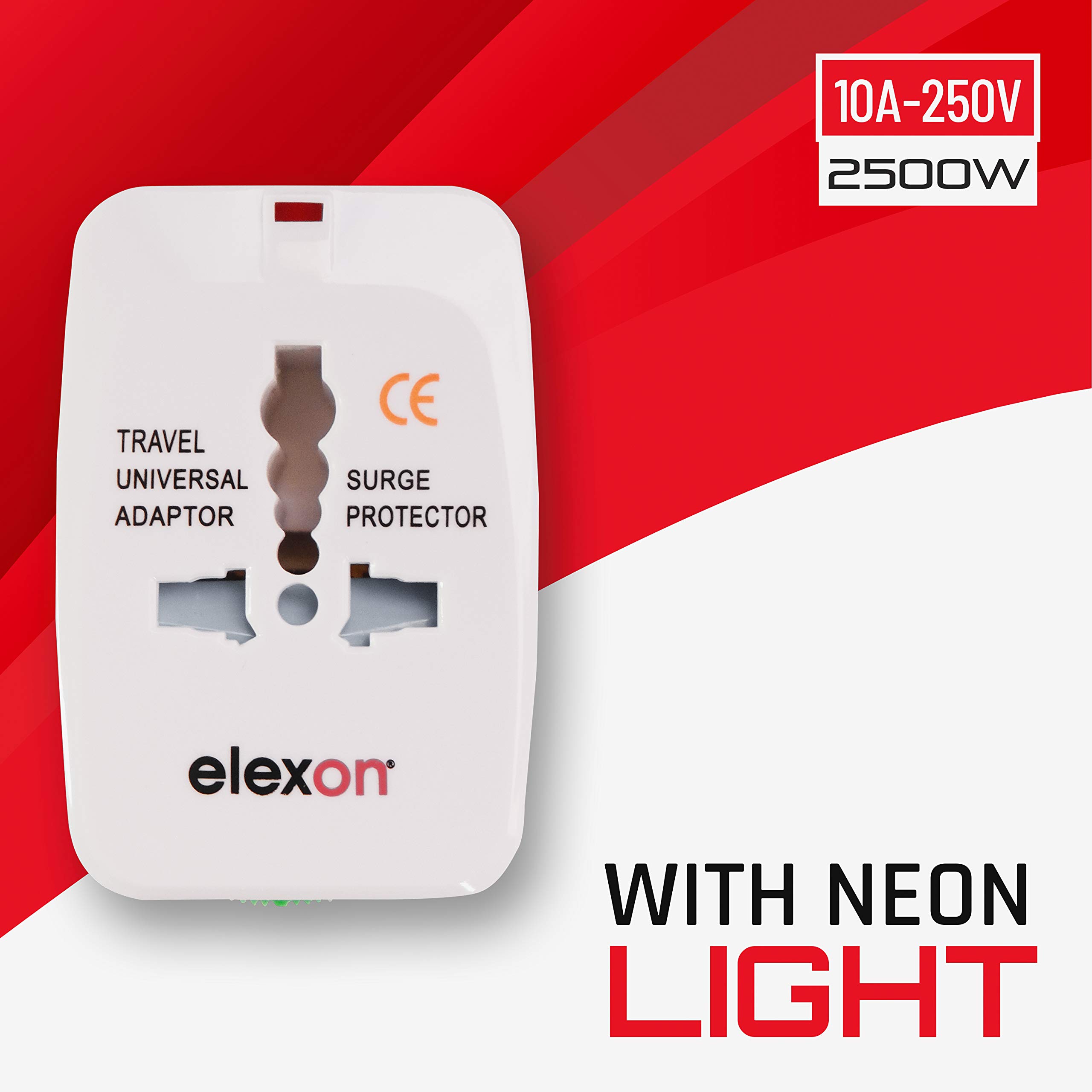 Multi Power Adapter with Surge Protection, Universal Plug with Power