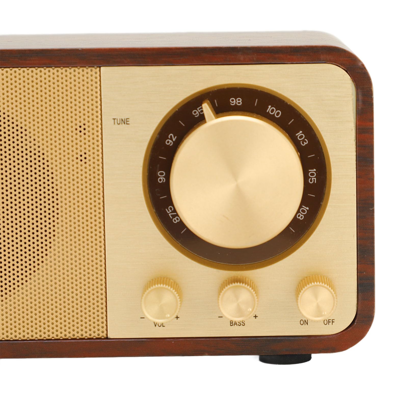 Głośnik Bluetooth 5.0, Głośnik Bluetooth w Stylu Retro z Drewna, Elegancki i Vintage Design, Odtwarzanie z Karty Pamięci, AUX, USB, do Spacerów na świeżym Powietrzu, Pieszych