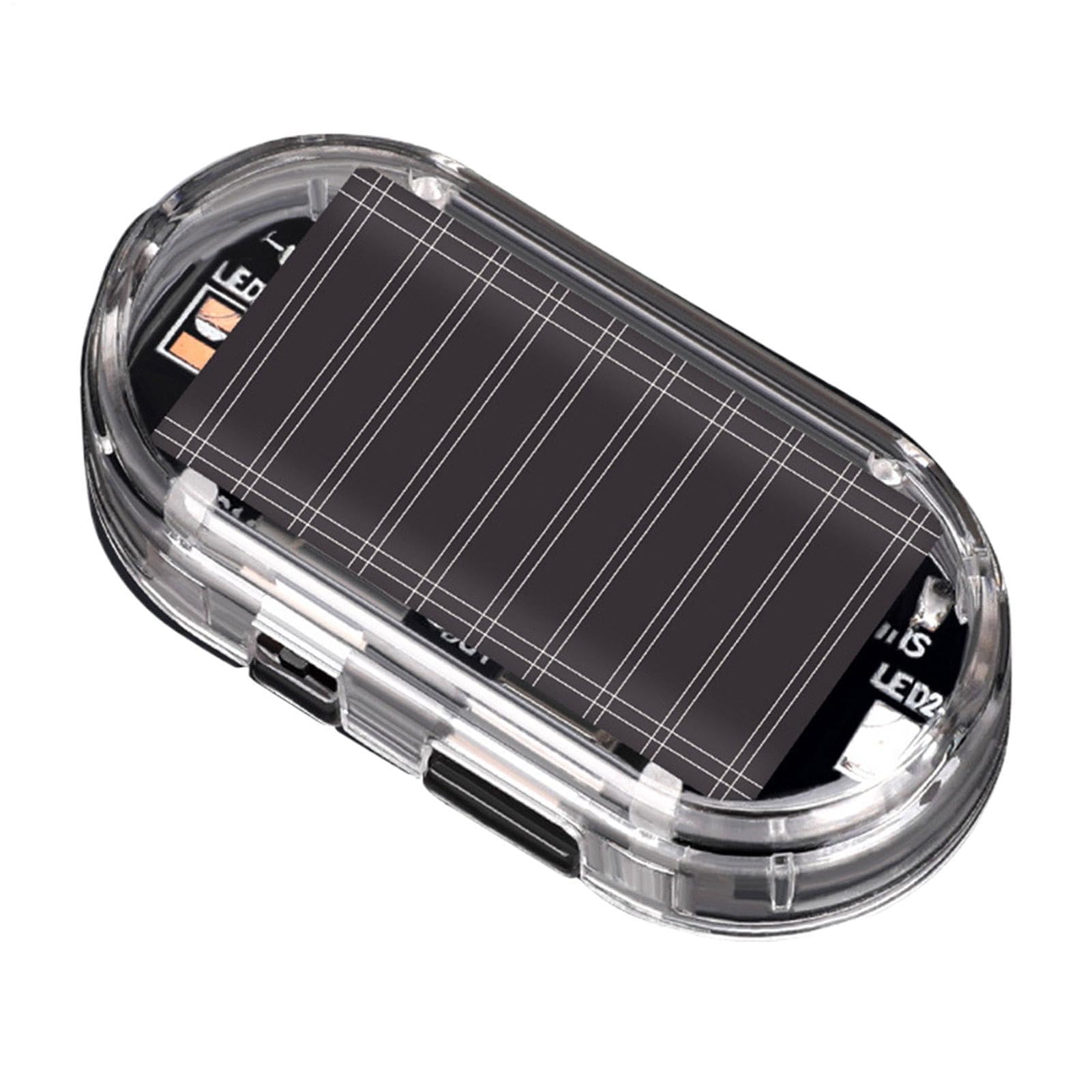 Muiltvoe Solar Anti Theft Light – ABS Warning Lamp, Flashing LED, Interior Safety | Great for Vehicle Automotive Truck, Outdoor Secure