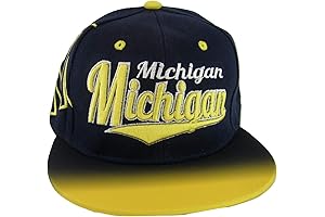 Michigan Fade Top Printed Bill Adjustable Snapback Baseball Cap