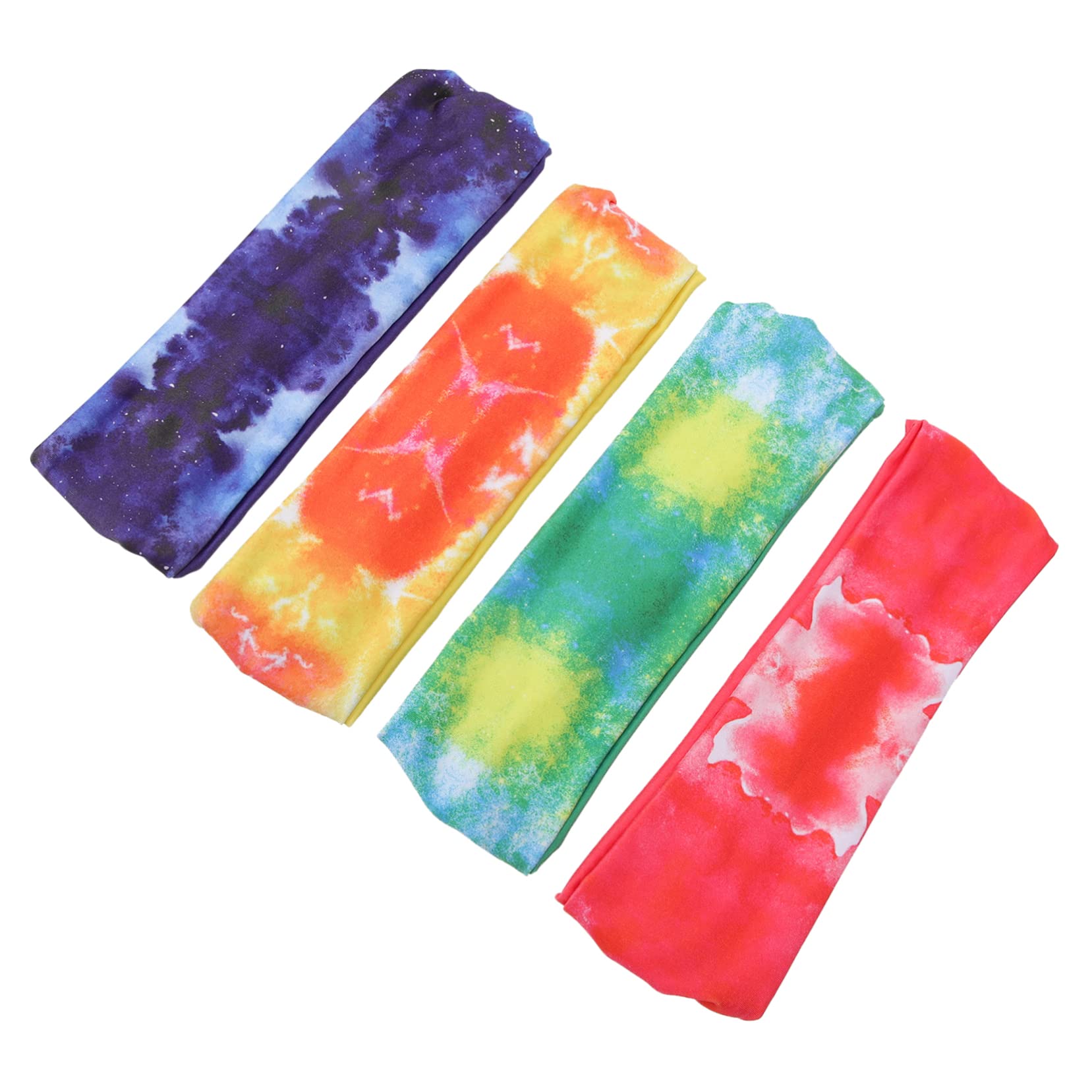 12 Pièces Bandeau de Sport tie-Dye scrunchies Hair Band Bandes de Sueur de Sport Maquillage Cheveux Bandeau Bandeaux pour Hommes Bandanas pour Hommes décor de Cheveux de Sport Yoga