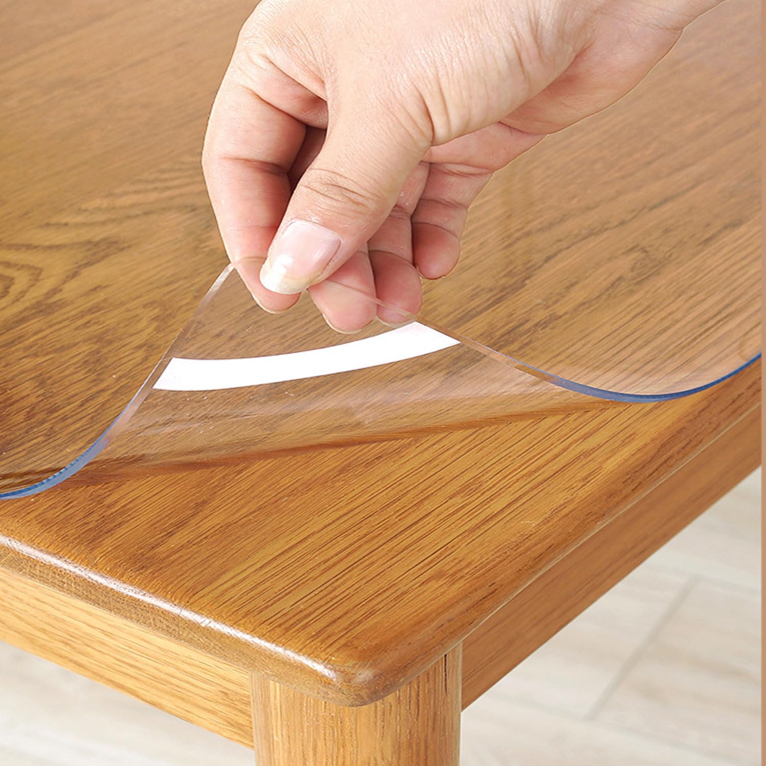 Clear Table Protector Mat Pad 20x32in/50x80cm, 1.5 (mm) Thickness Transparent, Desk PVC Plastic Table Pads,for Coffee Table, Dining Table, 28x72in/70x183cm