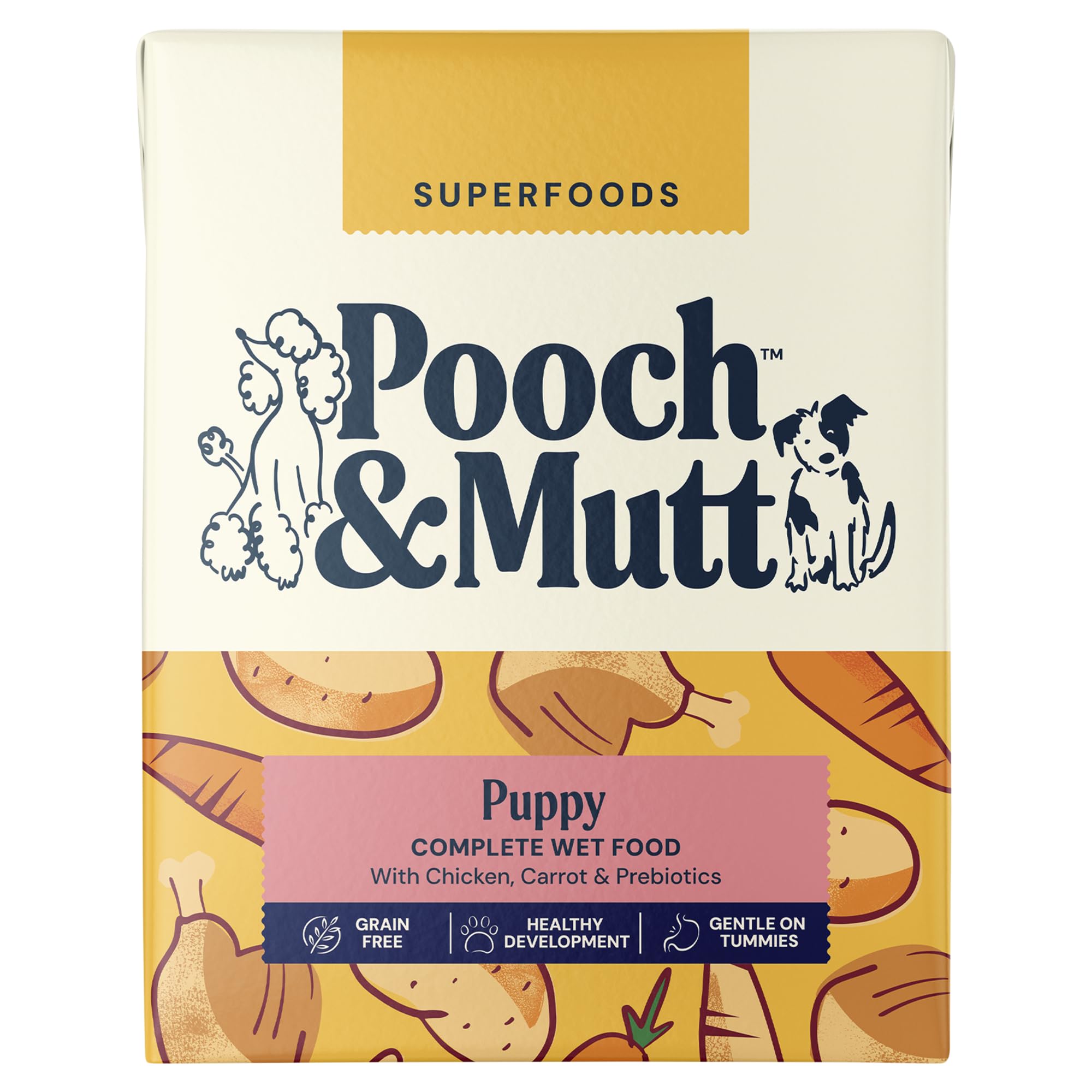 Wet Dog Food Taster Pack by Pooch & Mutt For Puppies (New, Improved Recipe), 1x375g